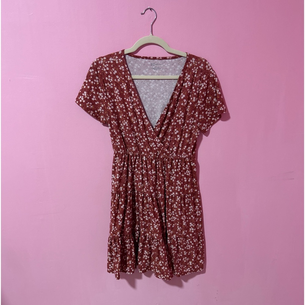 Orange floral dress